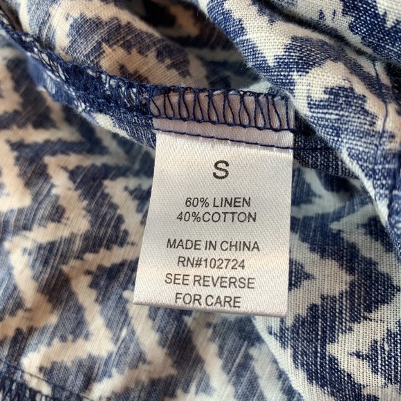 Grand & Greene Button Front V-Neck Blouse EUC Sz S - Picture 5 of 8